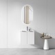 3D-2W 600x450x550mm White Wall Hung Plywood Vanity with Ceramic Basin